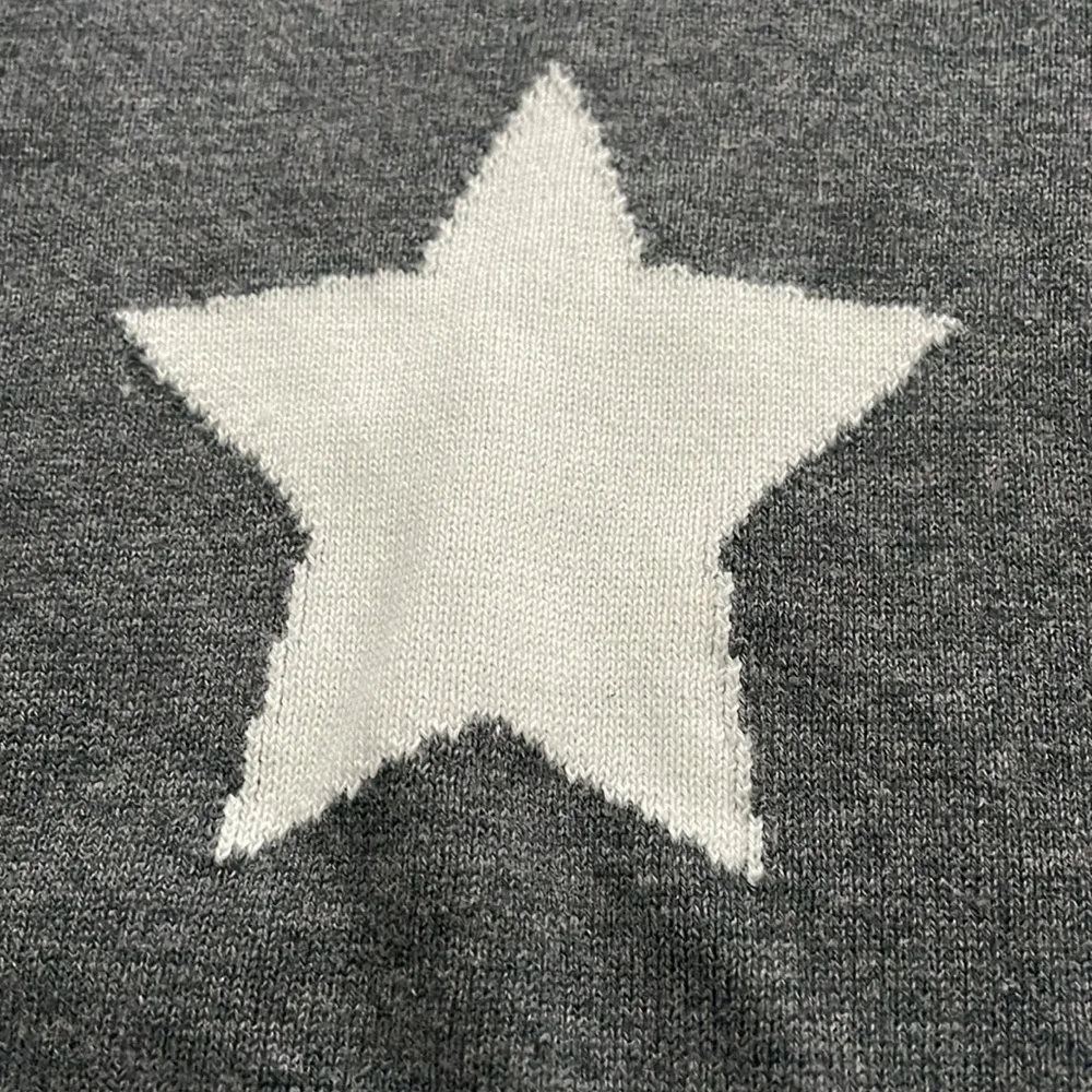 Nordstrom 2-Piece Star Knit Sweater Pants Set Size 3 months Gray Cream
